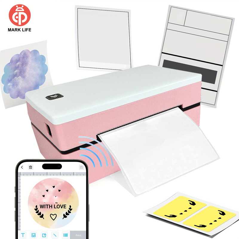 Commercial Printing Labels - Marklife D200 4インチサーマルラベルプリンター、粘着ステッカー印刷用、Bluetooth USBインターフェース搭載、高品質、配送用