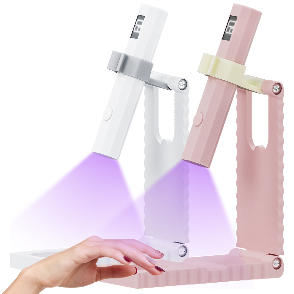 Exposure Unit Uv - タイマー機能付きUV LEDネイルランプ、調整可能なブラケットベースとディスプレイ付き、高速硬化とネイルアート用のポータブルミニネイルドライヤー