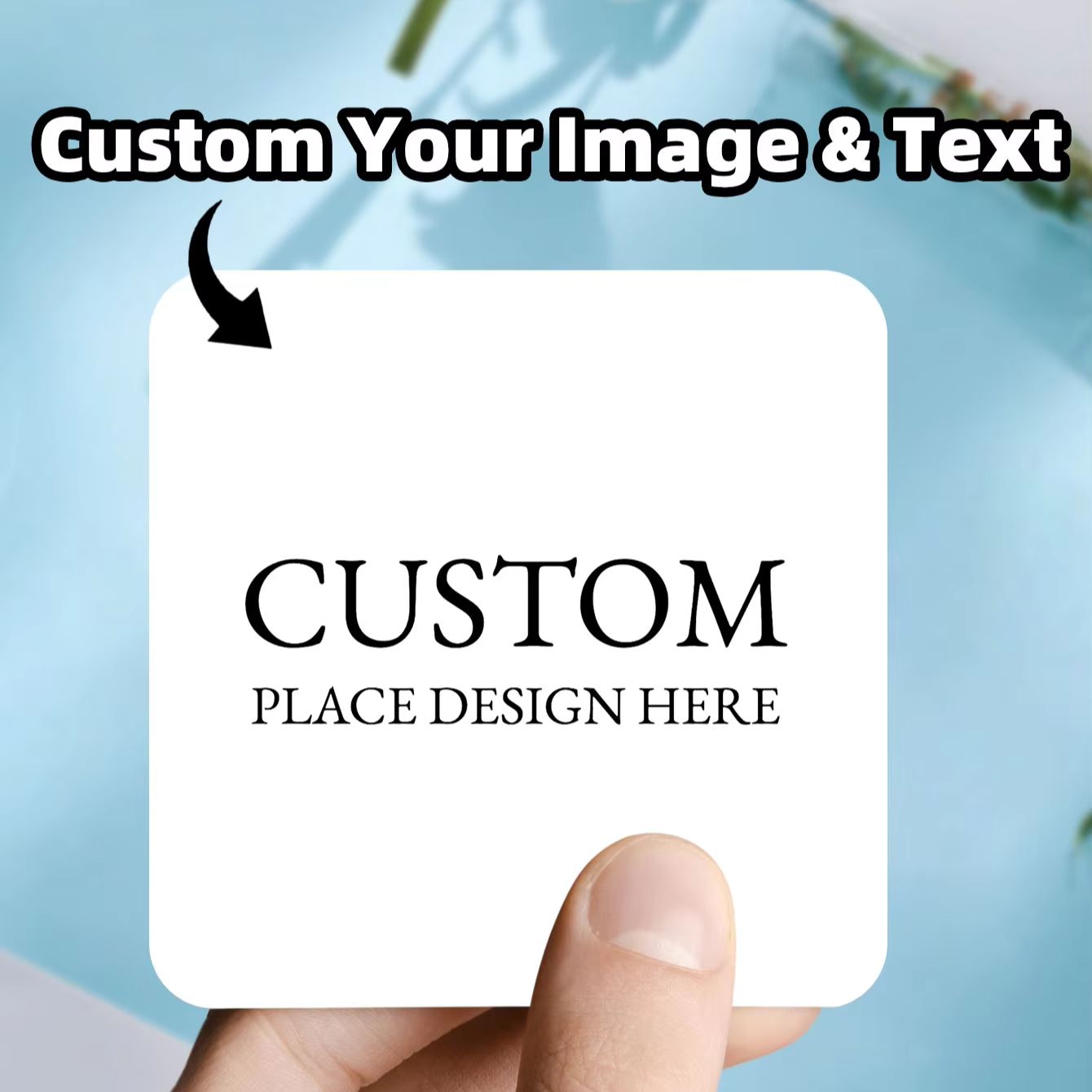 Commercial Printing Products - 1～100枚入り、商業用ラベル、オフィスマーキング、ビジネス印刷製品用のパーソナライズされたカスタム正方形防水ステッカー
