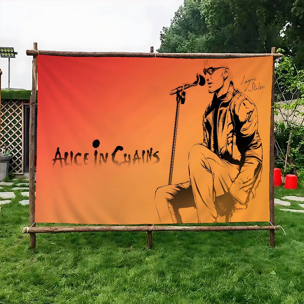 Commercial Banner Printing - レトロな音楽アリス・イン・チェインズの高度な印刷技術を使った商業広告旗会社パーティーバナー