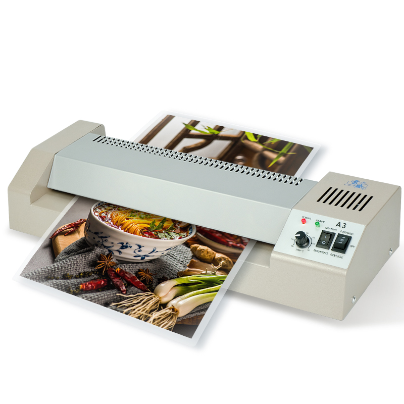 Laminator Cold Roll - 工場用写真ラミネート機 LM-320 4ロール ホット/コールド パウチフィルム A3/A4
