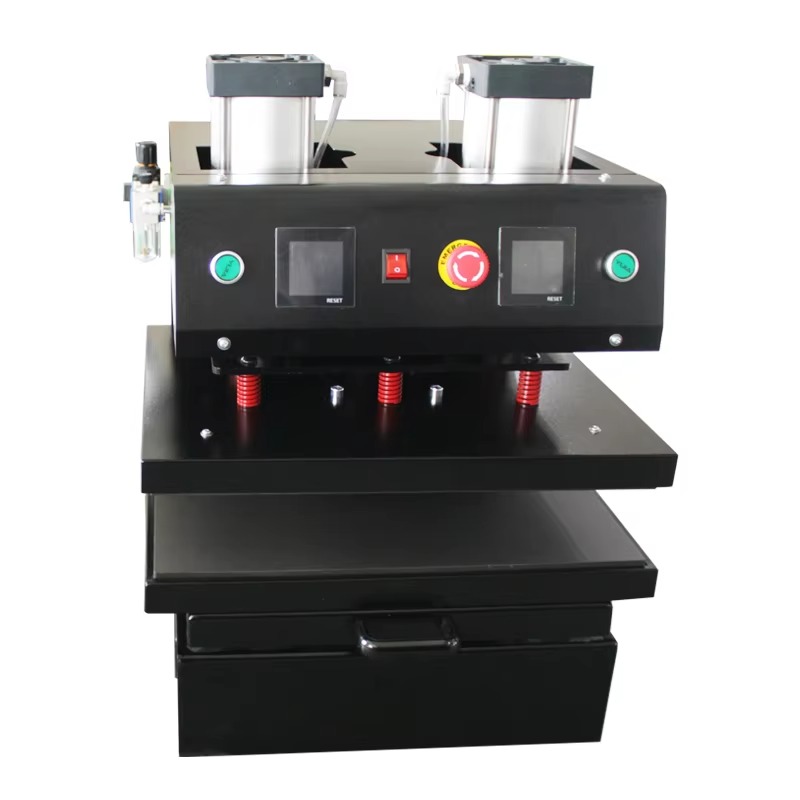 Commercial Printing Process - 高品質自動空気圧プレス印刷機、衣類・繊維DIYパターン作成、商業加工作業に安定した使用可能