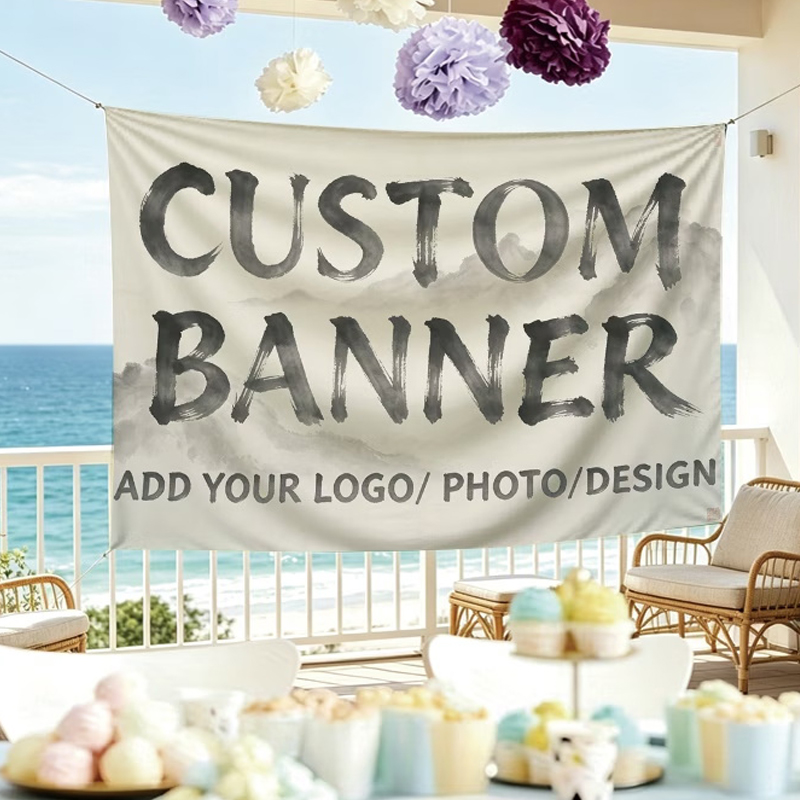 Commercial Printing Photoshop - カスタムバナーフラッグは、開会式、誕生日パーティー、自動車修理工場、記念写真、商業広告、プロモーションに適しています。