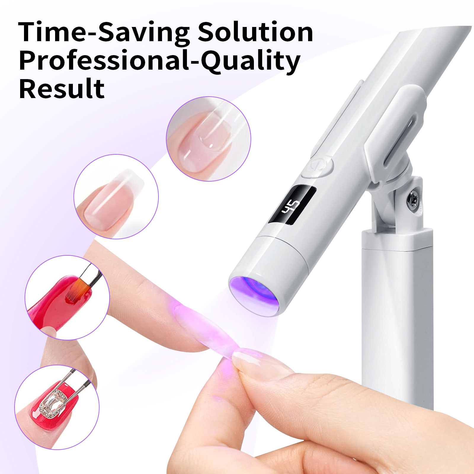 Exposure Unit Uv - ミニネイルアート UV LED ライト充電式ディスプレイポータブルネイルドライヤー直立 UV ランププロのネイルアートリムーバブル