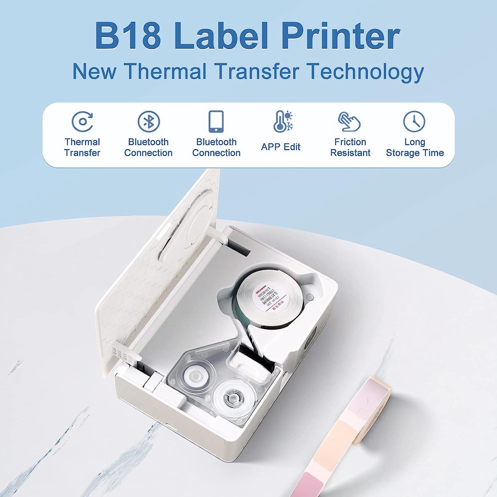NIIMBOT B18 カラーラベルプリンター、ワイヤレス  - Commercial Printing Labels のレビューと価格