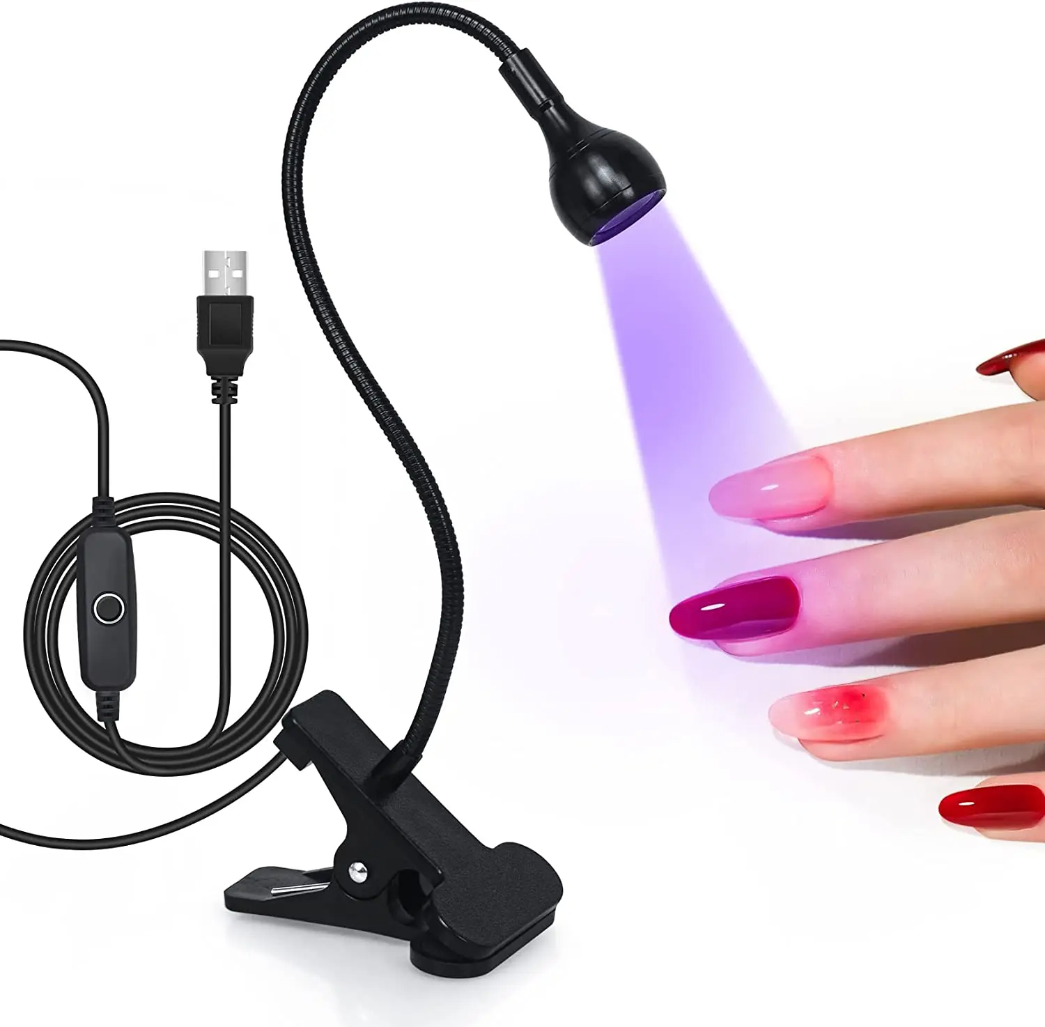 5V UVジェル硬化ネイルランプ LED紫外線ライト UV  - Exposure Unit Uv のレビューと価格