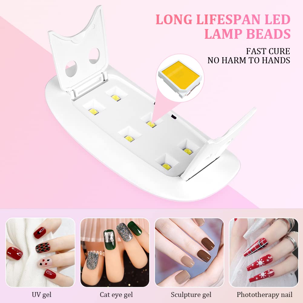 ポータブル6 LED UVネイルランプ 6W ミニネイルドラ - Exposure Unit Uv のレビューと価格
