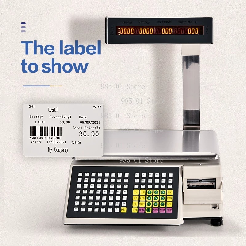 粘着ラベル印刷機能付き電子スケール、スーパーマーケットや果物 - Commercial Printing Labels のレビューと価格