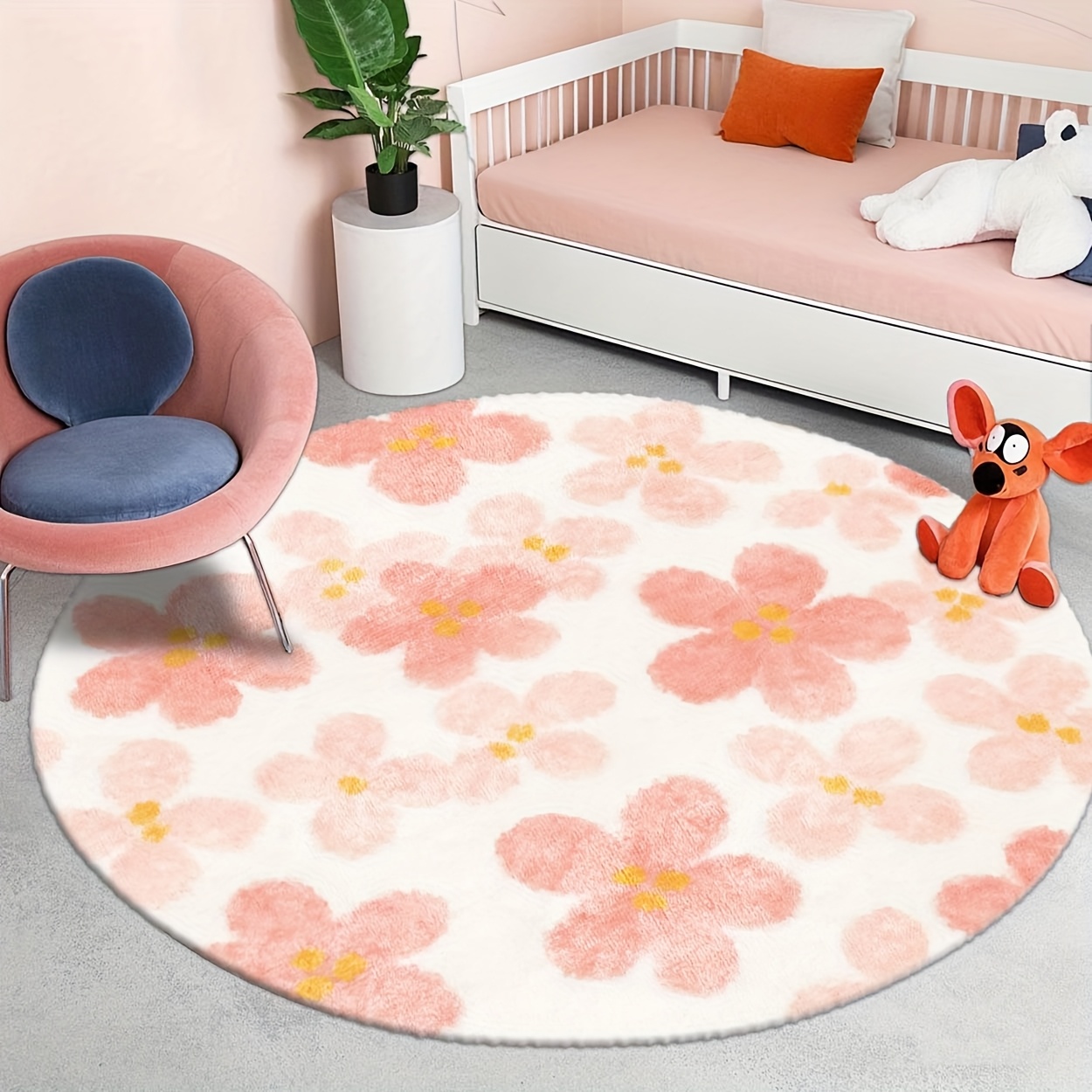 ミッドセンチュリーモダン円形エリアラグ 暖かいオレンジブラッ - Wholesale Commercial Printing のレビューと価格