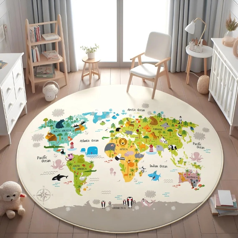   プレイラウンドフロアマット動物世界地図プリントカーペット - Wholesale Commercial Printing のレビューと価格