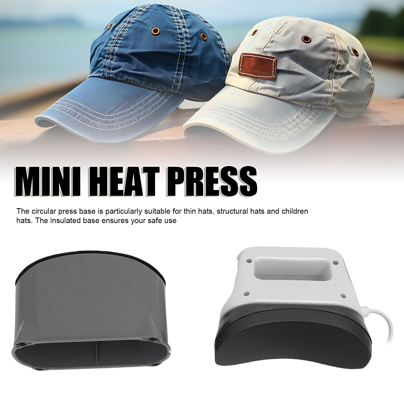 【新商品】帽子用ミニ熱プレス機 ポータブル ハンディタイプ  - Commercial Printing Press のレビューと価格
