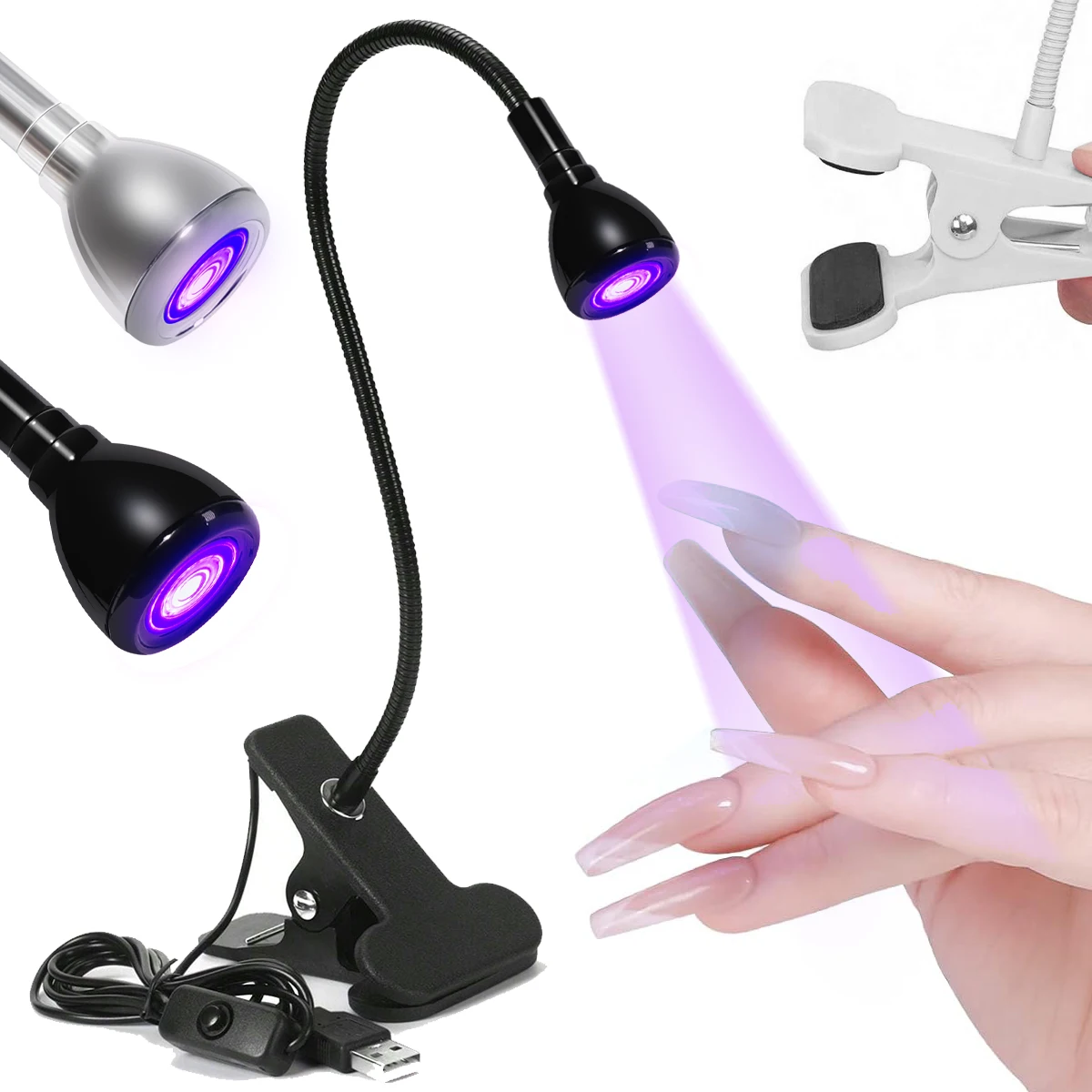 LED UV ライト乾燥マニキュアジェルクリップオンフレキシ - Exposure Unit Uv のレビューと価格