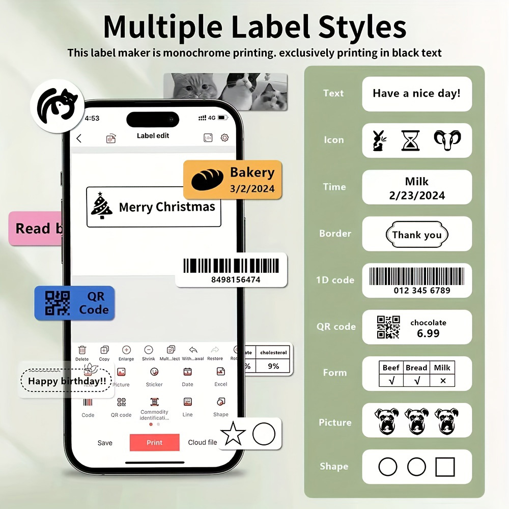 Marklife P15 ラベルプリンターポータブルサーマル - Commercial Printing Labels のレビューと価格