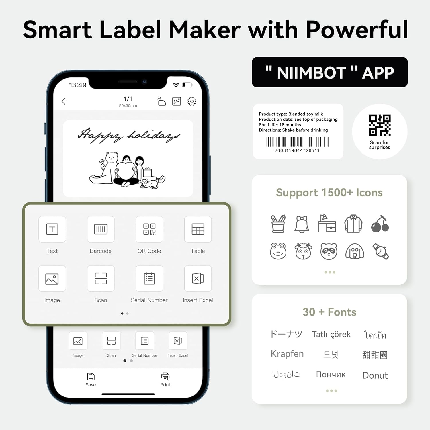 Niimbot B1 プリンタサーマル Bluetooth  - Commercial Printing Labels のレビューと価格