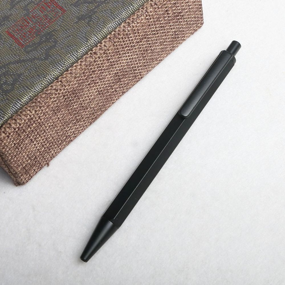 ライト高級オールメタルボールペン黒インクプレス式筆記ペン六角 - Commercial Printing Press のレビューと価格